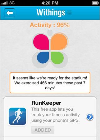 Health Graph Best Practices include exposing RunKeeper as part of your in-app experience
